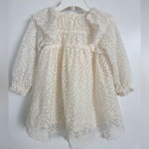 Zara Ivory Lace Toddler Dress - New